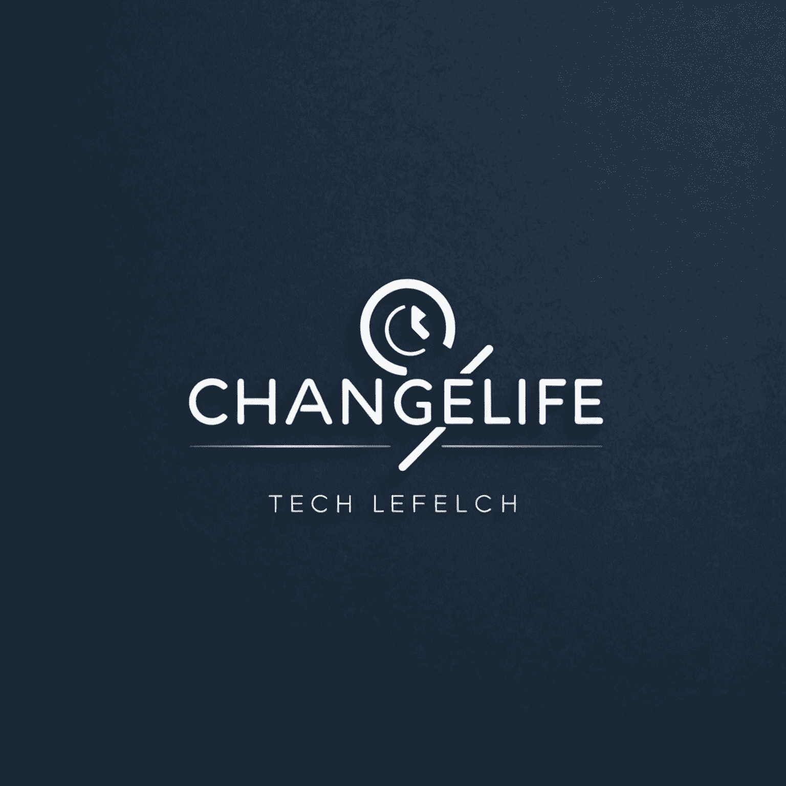 ChangeLIFETech logo featuring a modern, minimalist design with the company name in white text on a deep navy blue background