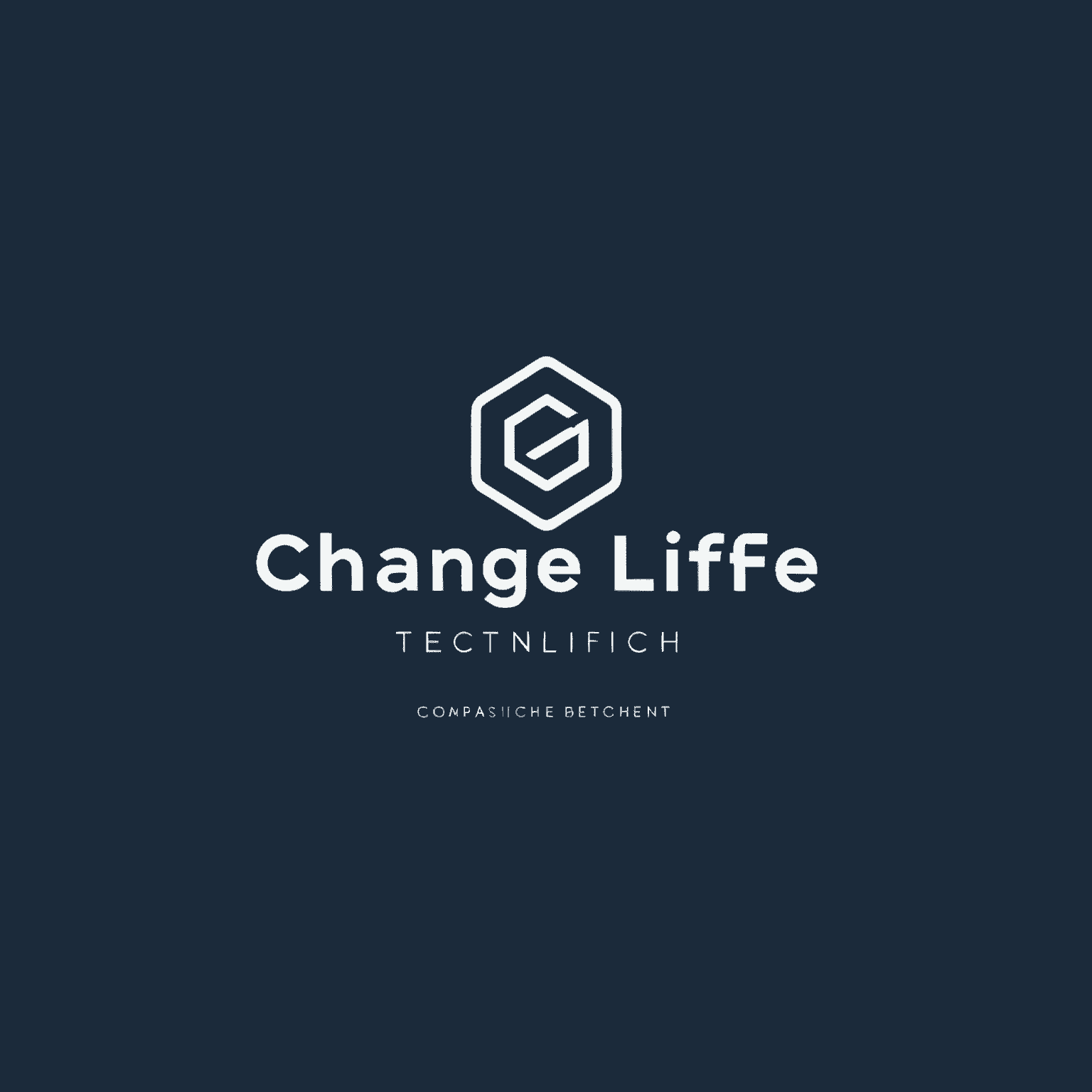 ChangeLIFETech logo featuring a modern, minimalist design with the company name in white text on a deep navy blue background